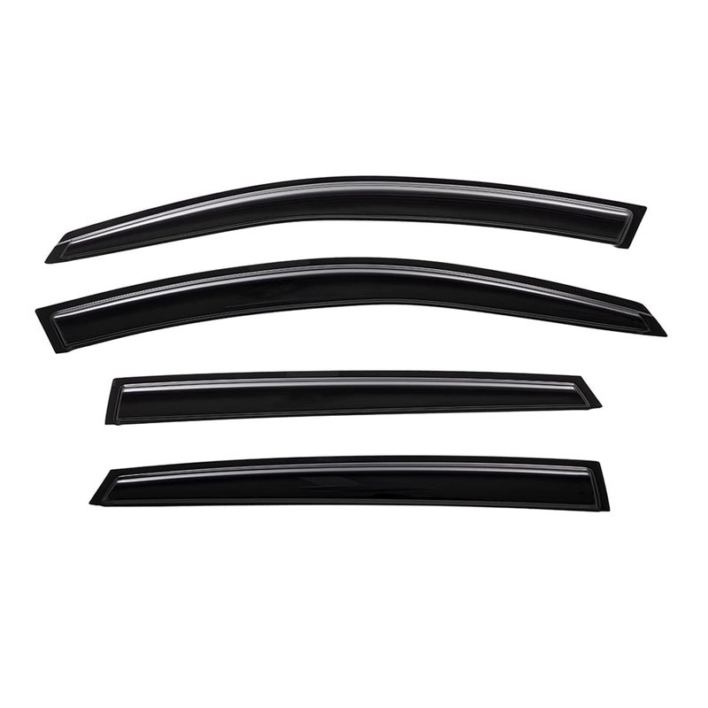 Lightronic Extra Durable Outside-Mount Auto Vent Window Visor, Fits 2016-2021 Honda Civic (Sedan), UV Protection Rain Guard, Original Wind Deflector, No-Drill Easy Install, Dark Smoke, 4-Pcs - Image 3